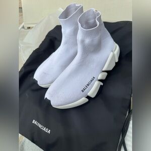 Balenciaga White Speed 2.0 Sock Sneakers